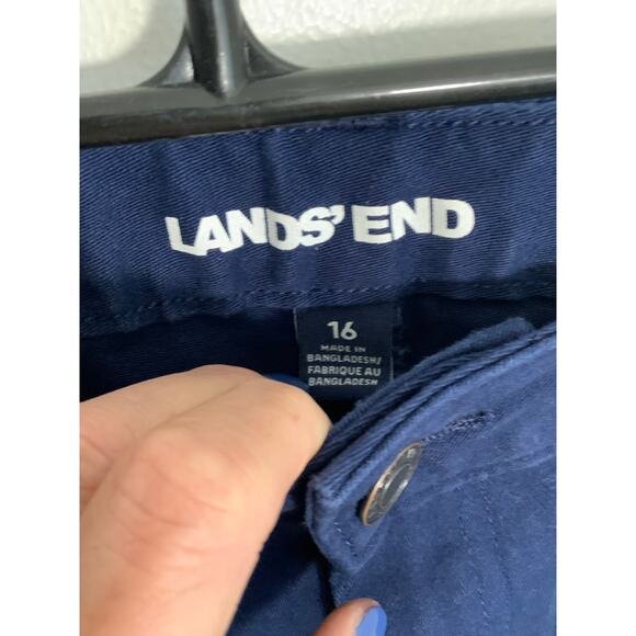 Lands' End Navy Chino‎ Pants size 14 - Picture 2 of 4